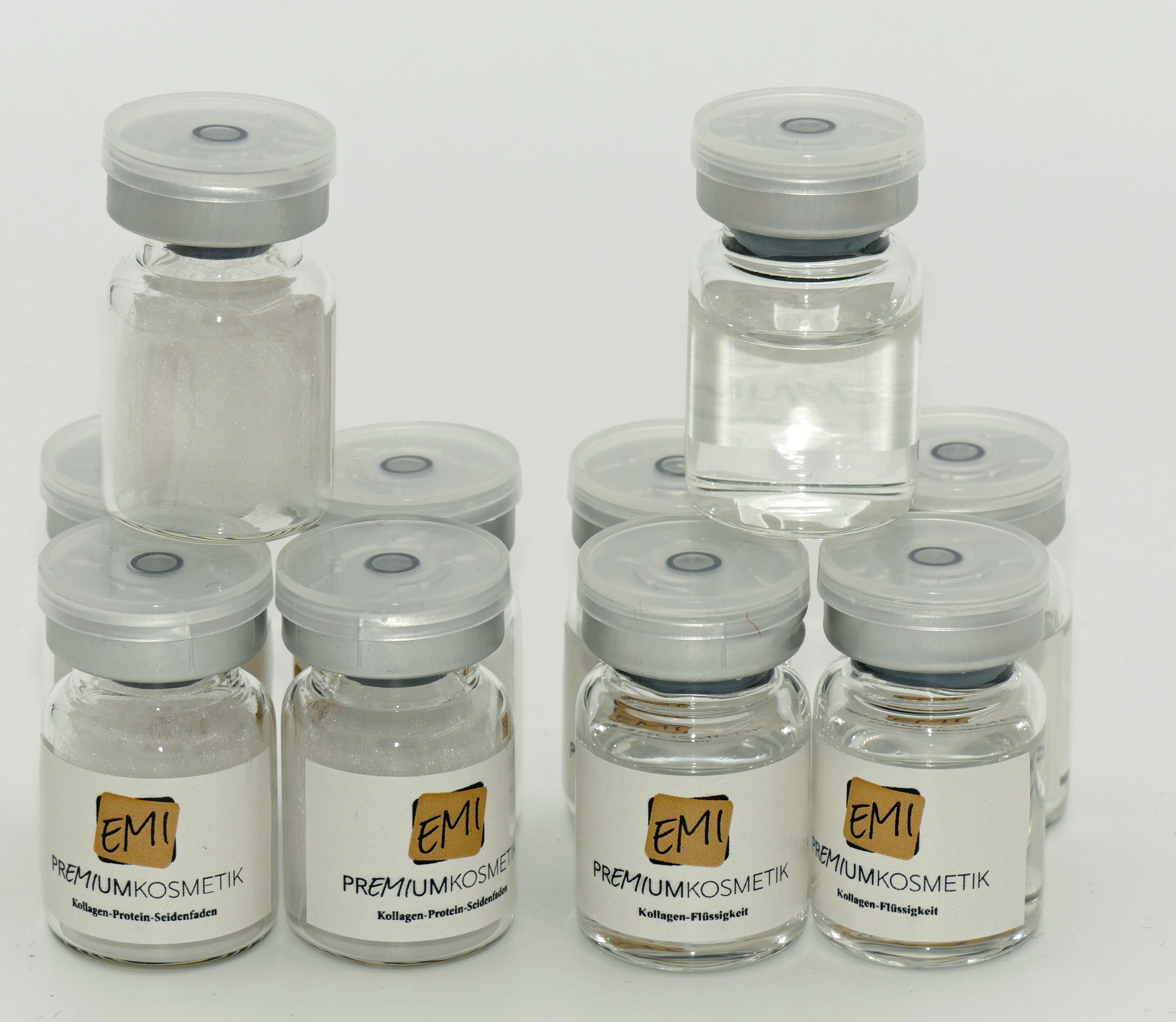 EMI Protein Seidenfäden Kugel & Collagen Liquid 5ml 5er Set EMI Protein Seidenfäden Kugel & Collagen Liquid 5ml 5er Set
